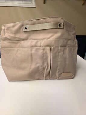 Storksak Beige Organizer Insert with Multiple Exterior Pockets